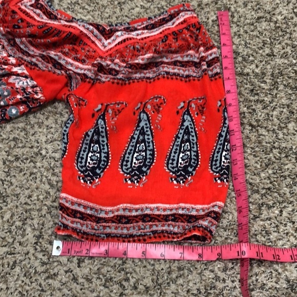 Free People Midsummers Dream Dress Size Small Red Floral Cutout Mini - Picture 13 of 13